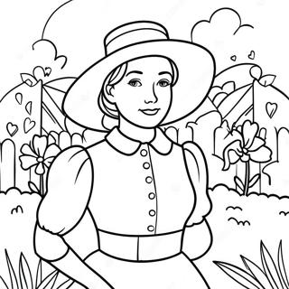 Pagina Para Colorir Anne Shirley Em Seu Jardim 61937-51333