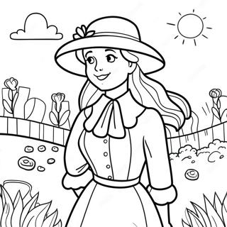 Pagina Para Colorir Anne Shirley Em Seu Jardim 61937-51336