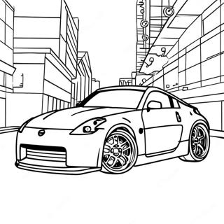 Pagina Para Colorir Do Estiloso Nissan 350z 61947-51337