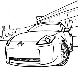 Pagina Para Colorir Do Estiloso Nissan 350z 61947-51338