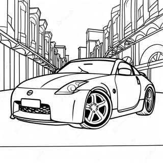 Pagina Para Colorir Do Estiloso Nissan 350z 61947-51339