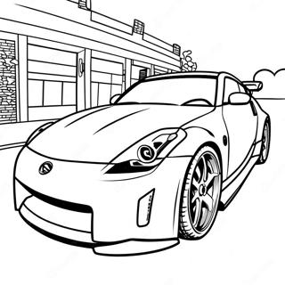 Pagina Para Colorir Do Estiloso Nissan 350z 61947-51340