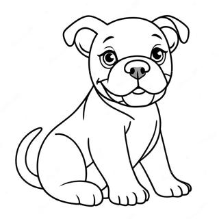 Pagina Para Colorir Filhote De Bulldog Americano Brincalhao 62067-51437