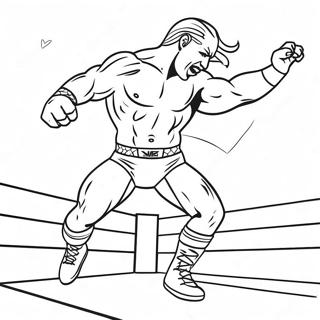 Pagina Para Colorir Do Lutador Da Wwe Pulando Sobre O Oponente 62147-51497