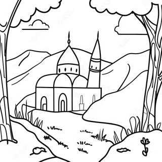 Pagina Para Colorir De Uma Bela Paisagem Turca 62188-51528