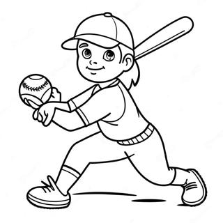 Pagina Para Colorir Softball 621-496