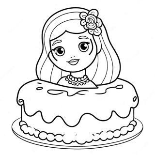 Pagina Para Colorir Do Bolo Da Barbie 62247-51562