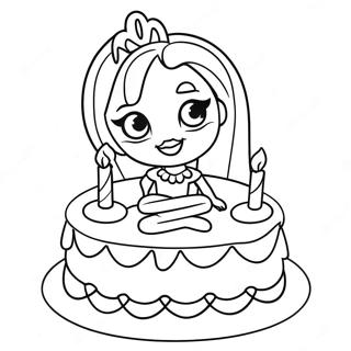 Pagina Para Colorir Do Bolo De Aniversario Da Barbie Fofa 62248-51568