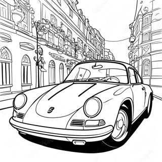 Pagina Para Colorir Classico Porsche Carro Esportivo 6225-4975