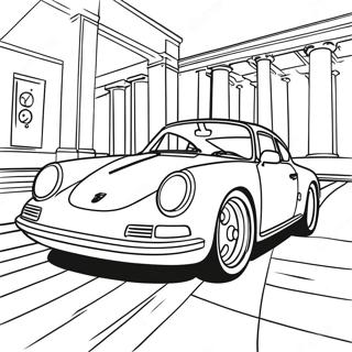 Pagina Para Colorir Classico Porsche Carro Esportivo 6225-4976