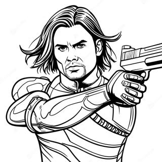 Pagina Para Colorir Do Bucky Barnes Soldado Invernal Em Acao 62298-51608