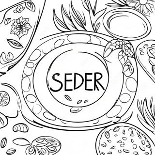 Pagina Para Colorir De Prato Seder Colorido 62378-51668