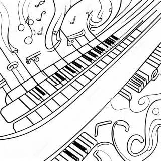 Pagina Para Colorir Do Teclado Musical Colorido 62438-51721