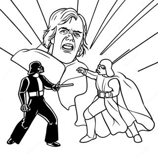 Pagina Para Colorir Da Batalha Epica Entre Luke Skywalker E Darth Vader 62467-51742