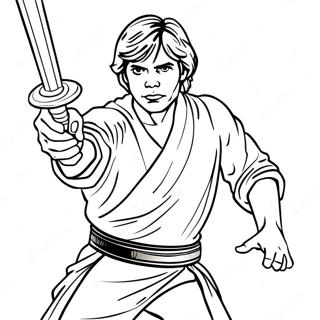 Pagina Para Colorir Do Duelo De Sabres De Luz De Luke Skywalker 62468-51752