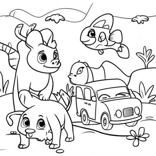 Pagina Para Colorir Dos Animais Aventureiros Do Jungle Junction 62478-51759