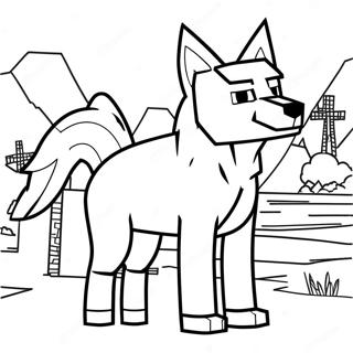 Lobo Do Minecraft Páginas Para Colorir