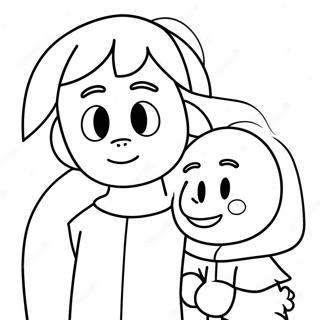 Pagina Para Colorir Chara E Asriel Undertale 6255-4997