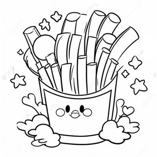 Pagina Para Colorir De Batatas Fritas De Desenho Animado Fofas 62688-51920