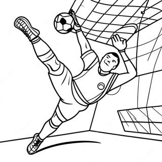 Pagina Para Colorir De Goleiro Pulando Para Fazer Uma Defesa 62728-51954