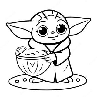 Valentim Do Baby Yoda Páginas Para Colorir