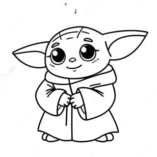 Pagina Para Colorir De Yoda Bebe Fofo Com Coracoes 62779-51982