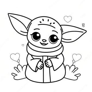 Pagina Para Colorir De Yoda Bebe Fofo Com Coracoes 62779-51984