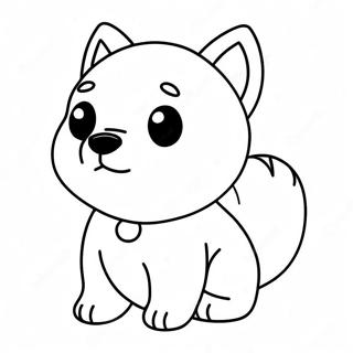 Pagina Para Colorir Do Fofo Filhote De Shiba Inu 62839-52026