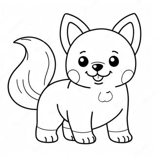 Pagina Para Colorir Do Fofo Filhote De Shiba Inu 62839-52027