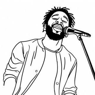 Pagina Para Colorir Do Brent Faiyaz Cantando No Palco 62849-52047