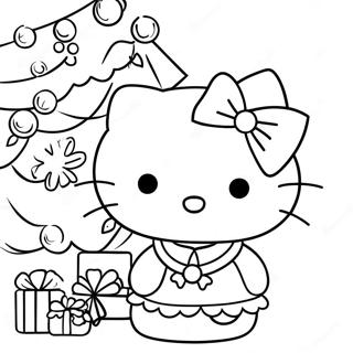 Pagina Para Colorir Da Arvore De Natal Da Hello Kitty 6285-5021