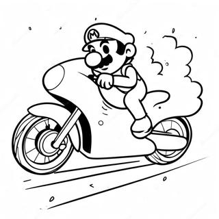 Mario Na Motocicleta Páginas Para Colorir