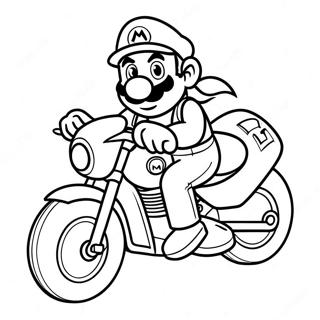 Pagina Para Colorir Mario Em Corrida De Motocicleta 62908-52088