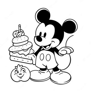 Pagina Para Colorir Mickey Mouse Com Lanches Deliciosos 62939-52110