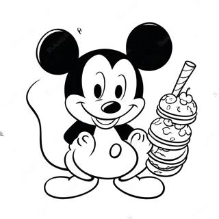 Pagina Para Colorir Mickey Mouse Com Lanches Deliciosos 62939-52111