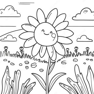 Pagina Para Colorir Campo De Flores Ensolarado 62949-52122