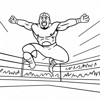 Pagina Para Colorir Lutador Da Wwe Empolgante Pulando Em Cima Do Oponente 62999-52164