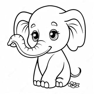 Pagina Para Colorir Elefante Bebe Fofo 63020-52169