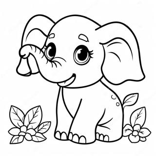 Pagina Para Colorir Elefante Bebe Fofo 63020-52171