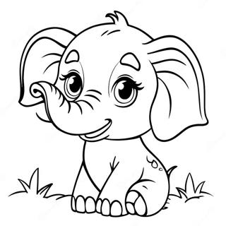 Pagina Para Colorir Elefante Bebe Fofo 63020-52172