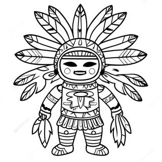 Pagina Para Colorir Da Boneca Kachina Tradicional 63119-52242