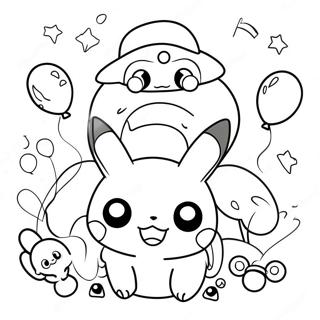 Pagina Para Colorir Da Celebracao De Aniversario Pokemon 63129-52254