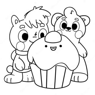 Pagina Para Colorir Do Muffin Bluey Com Amigos 6315-5046