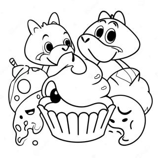 Pagina Para Colorir Do Muffin Bluey Com Amigos 6315-5144