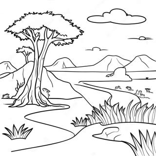 Pagina Para Colorir Paisagem Africana Majestosa 63240-52348