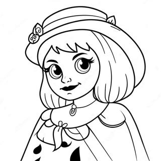 Lydia Deetz Em Pagina Para Colorir Com Fantasia Assustadora 63260-52367