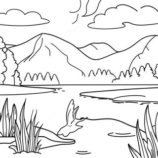 Pagina Para Colorir De Paisagem De Lago 63279-52372