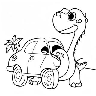 Pagina Para Colorir De Carro De Dinossauro 63319-52419