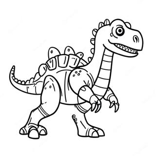 Dinossauro Robô Páginas Para Colorir