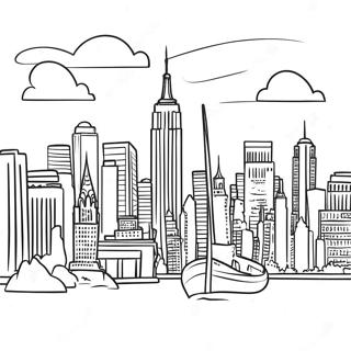 Pagina Para Colorir Do Horizonte Da Cidade De Nova York 6344-5067